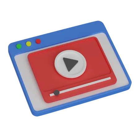 Reprodutor de vídeo  3D Icon