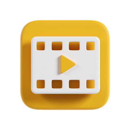 Reprodutor de vídeo  3D Icon