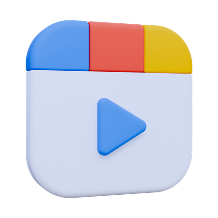 Reprodutor de vídeo  3D Icon