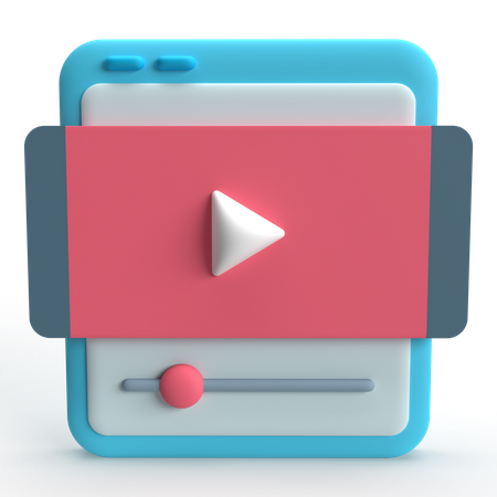 Reprodutor de vídeo  3D Icon