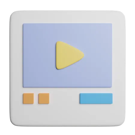 Reprodutor de vídeo  3D Icon