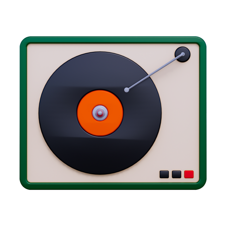 Tocador de vinil  3D Icon