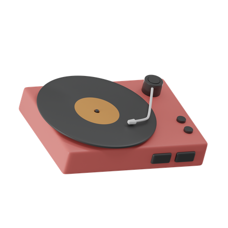 Tocador de vinil  3D Icon