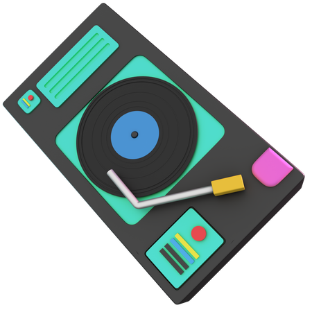 Tocador de vinil  3D Icon