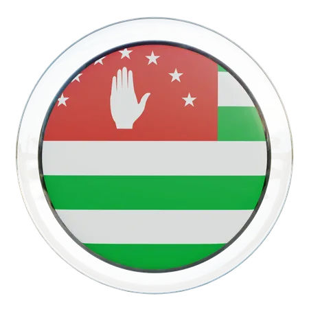 Republic of Abkhazia Round Flag  3D Icon
