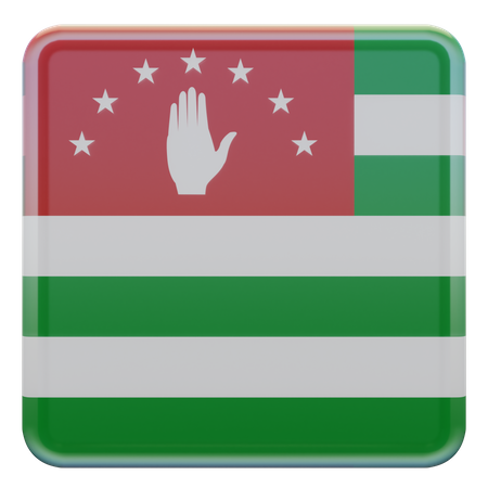 Republic of Abkhazia Square Flag  3D Icon