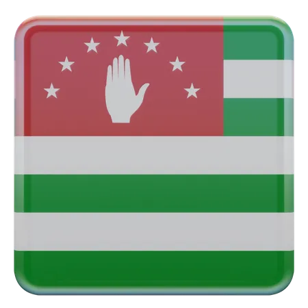 Republic of Abkhazia Square Flag  3D Icon