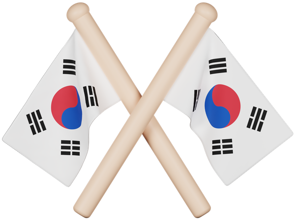 Republic of Korea Flag  3D Icon