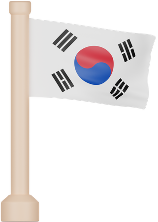 Republic of Korea Flag  3D Icon