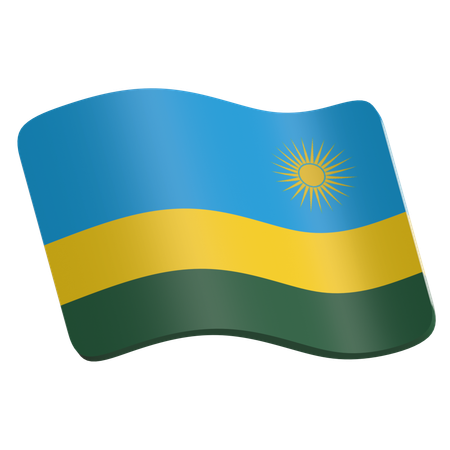 Republic of Rwanda  3D Icon