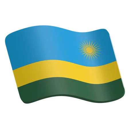 Republic of Rwanda  3D Icon