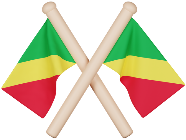 Republic of the Congo Flag  3D Icon