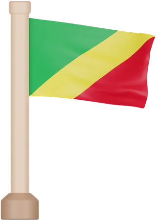 Republic of the Congo Flag  3D Icon