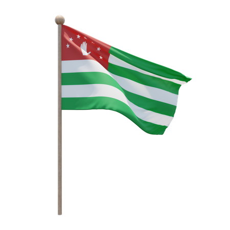 Asta de la bandera de la república de abjasia  3D Flag