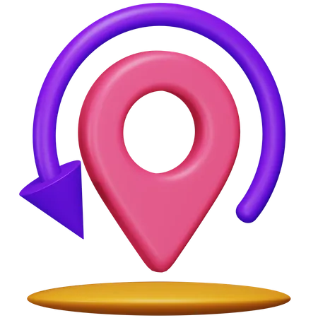Rerouting Location  3D Icon