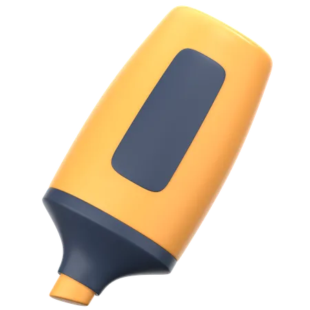 Resaltador amarillo  3D Icon