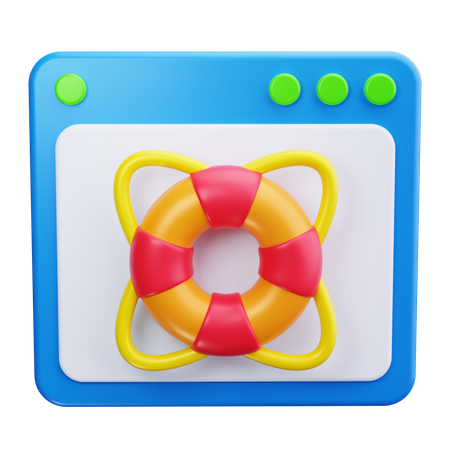 Rescate web  3D Icon