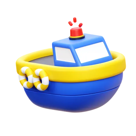 Rescue Boat  3D Icon