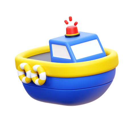 Rescue Boat  3D Icon