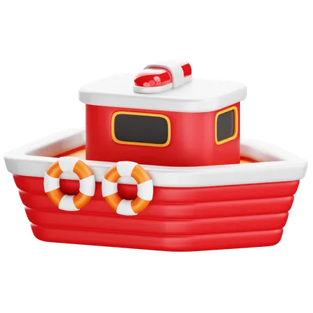 Rescue Boat  3D Icon