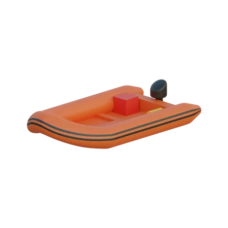 Rescue Boat  3D Illustration