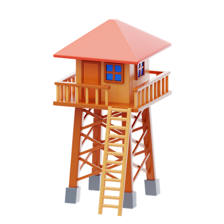 Rescue Tower  3D Icon