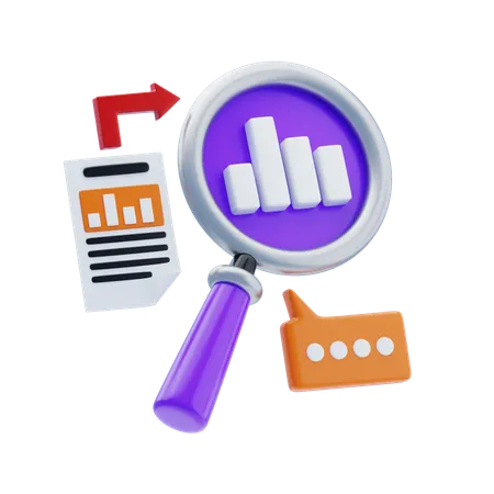 Research Data Insight  3D Icon