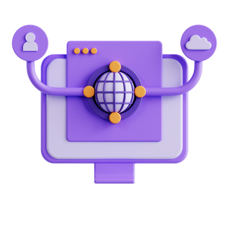 Réseau  3D Icon