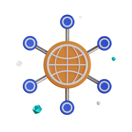 Réseau  3D Icon