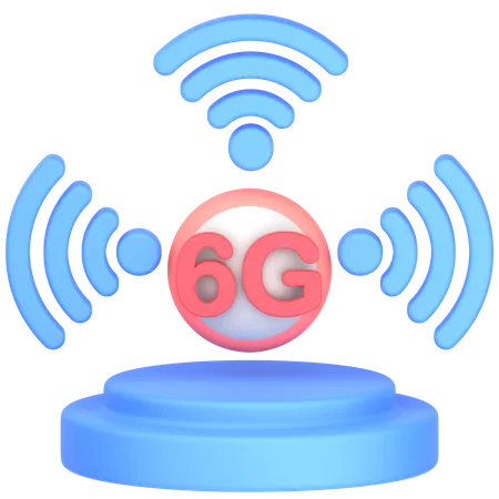 Réseau 6G  3D Icon