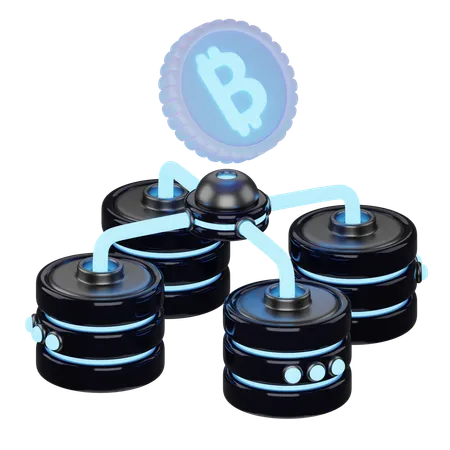 Réseau Bitcoin  3D Icon