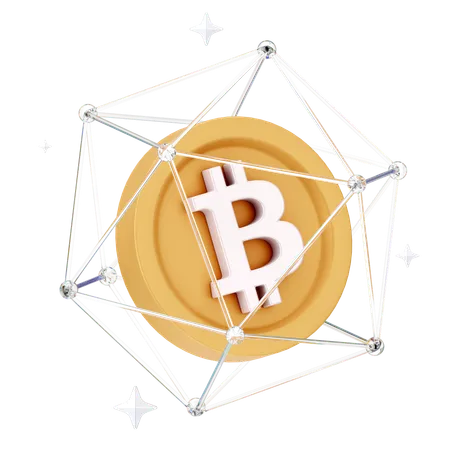 Réseau Bitcoin  3D Icon