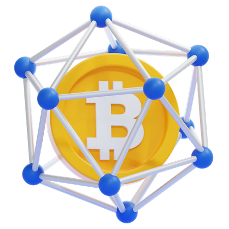 Réseau Bitcoin  3D Icon