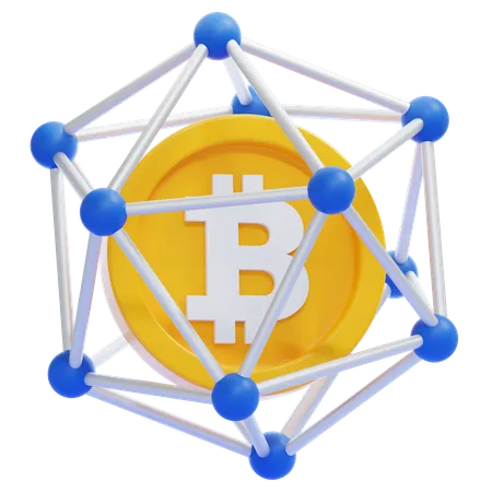 Réseau Bitcoin  3D Icon