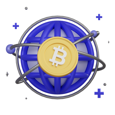 Réseau Bitcoin  3D Icon