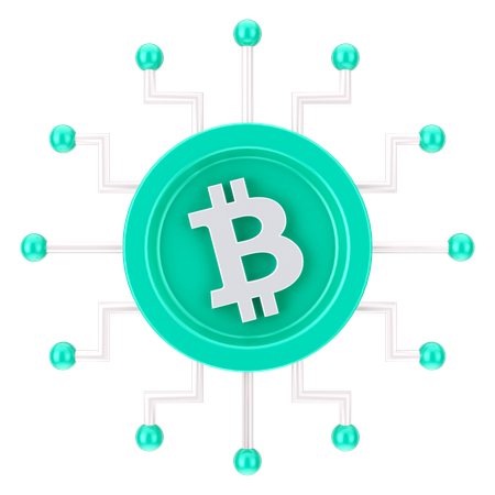 Réseau Bitcoin  3D Icon