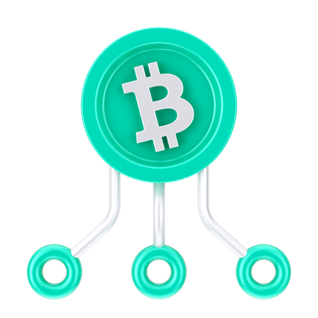 Réseau Bitcoin  3D Icon