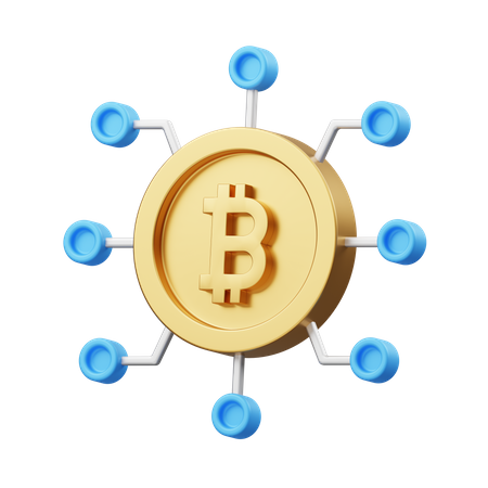 Réseau Bitcoin  3D Icon