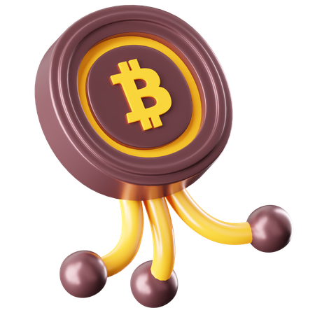 Réseau Bitcoin  3D Icon