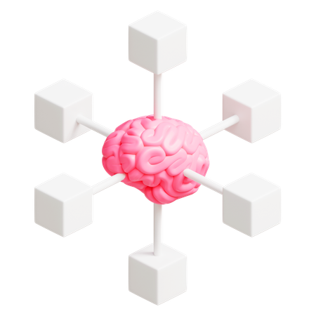 Réseau cérébral  3D Icon