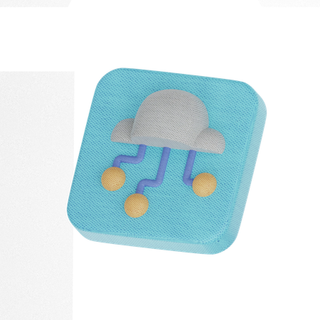 Réseau cloud  3D Icon