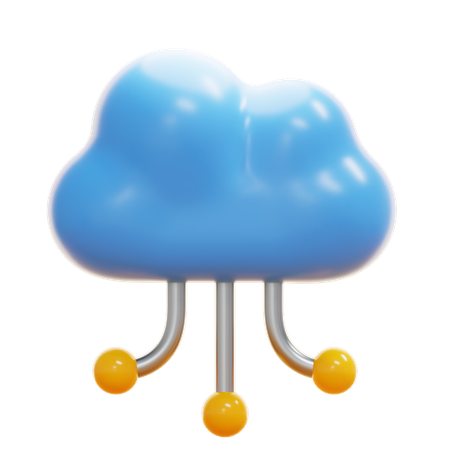 Réseau cloud  3D Icon