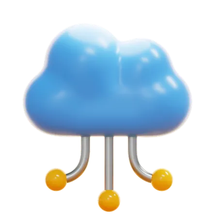 Réseau cloud  3D Icon