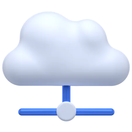 Réseau cloud  3D Icon