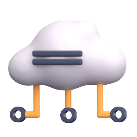 Réseau cloud  3D Icon