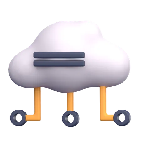 Réseau cloud  3D Icon