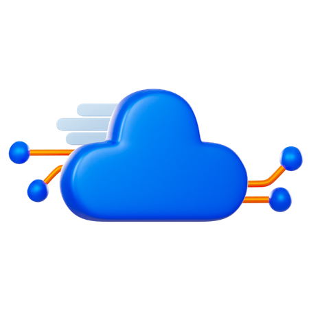 Réseau cloud  3D Icon