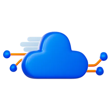 Réseau cloud  3D Icon