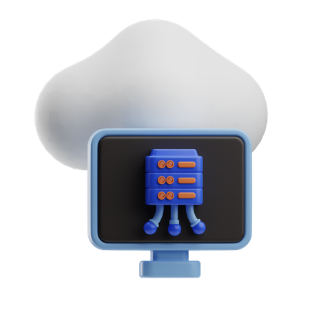 Réseau cloud  3D Icon