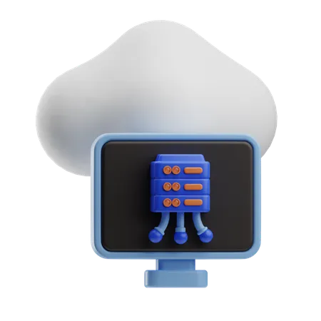 Réseau cloud  3D Icon